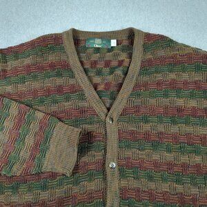 Vintage Orvis Cardigan Sweater Mens Large V-Neck Made In USA Grandpa Retro Cosby